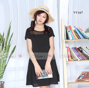 Voan đen 5 nơ ngực - VV167